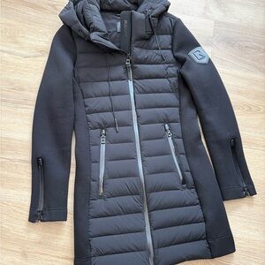 RUDSAK Long Black Hybrid Puffer Coat – Size M